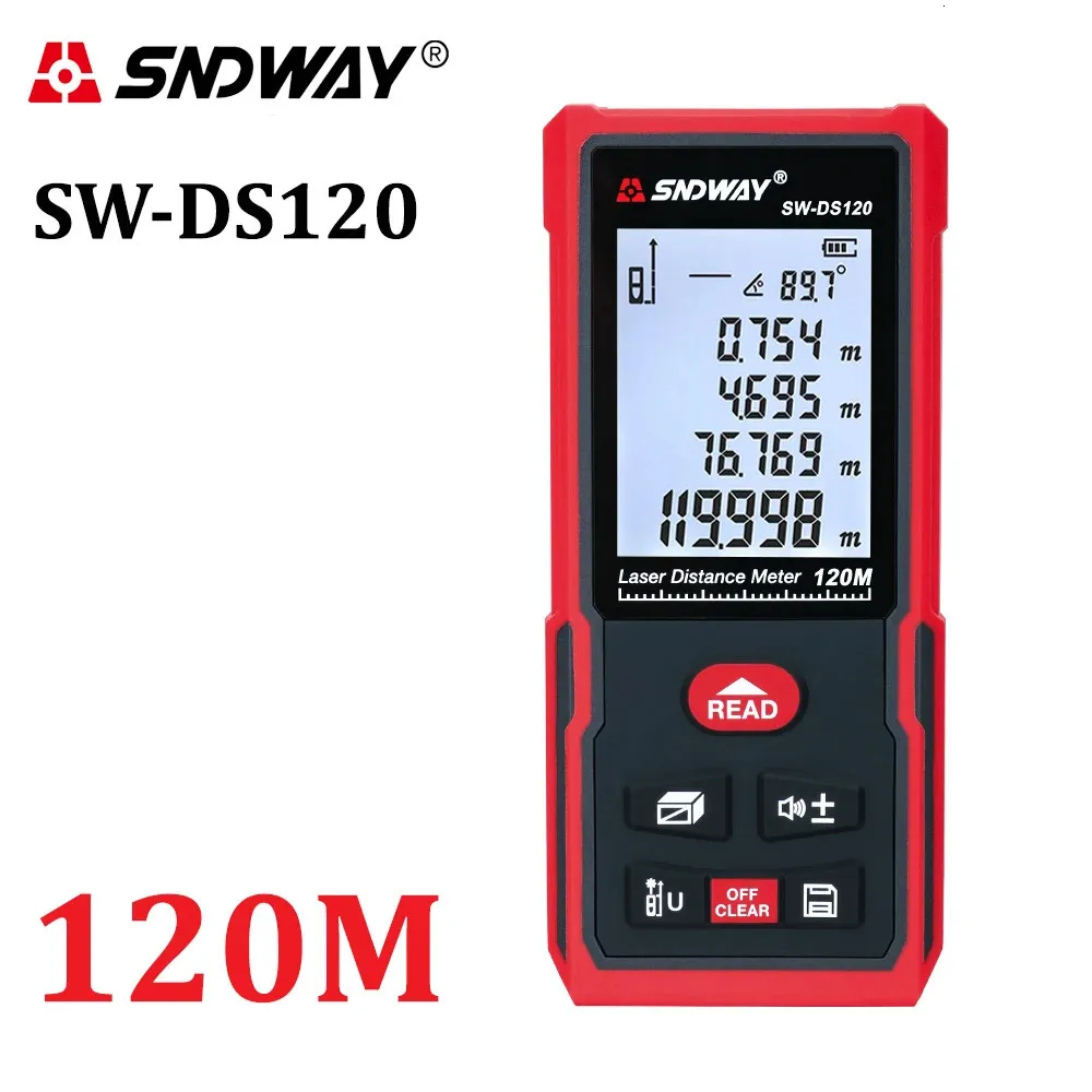 Sndway Laser Rangefinder 120m 100m 70m 50 m odległość Miernik Elektroniczna Rang Rang Finder Trena Tape Lazer Measure 240109