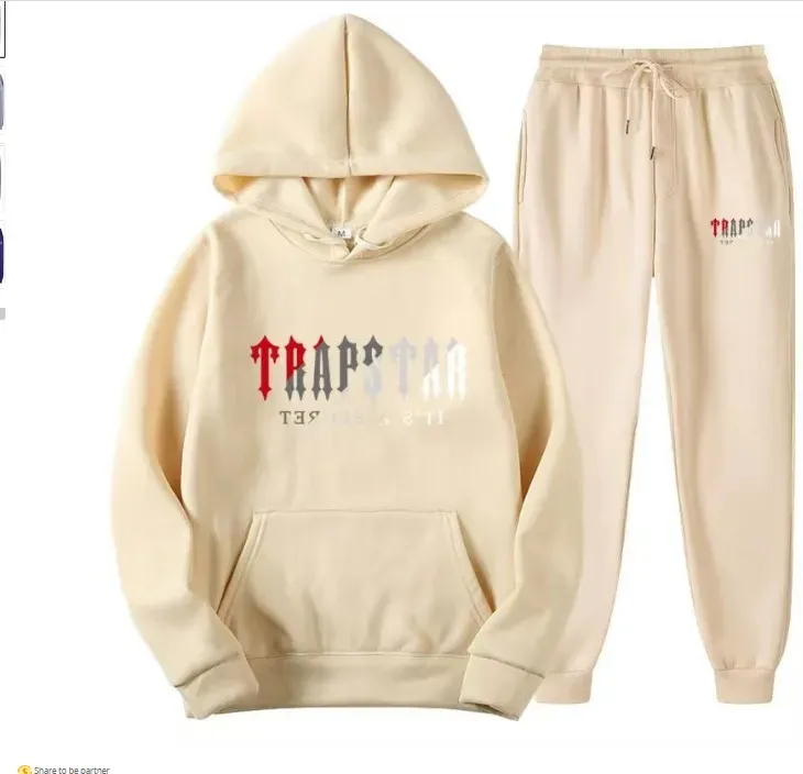 2024 Trainingspak herennake trapstar trainingspakken hoodie Europa Amerikaans basketbal voetbal tweedelig met damesjack met capuchon en lange mouwen TRAPSTARf Spring M-3XL