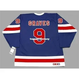 New Jerseys Mens Adam Graves 1991 Ccm Vintage Retro Hockey Jersey Vintage Long Sleeves