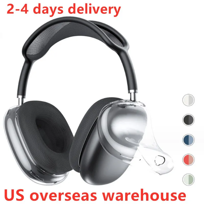 Für Airpods Max Bluetooth-Kopfhörer-Zubehör, transparentes TPU, solides Silikon, wasserdicht, Schutzhülle für AirPod Maxs Kopfhörer, Headset-Abdeckung