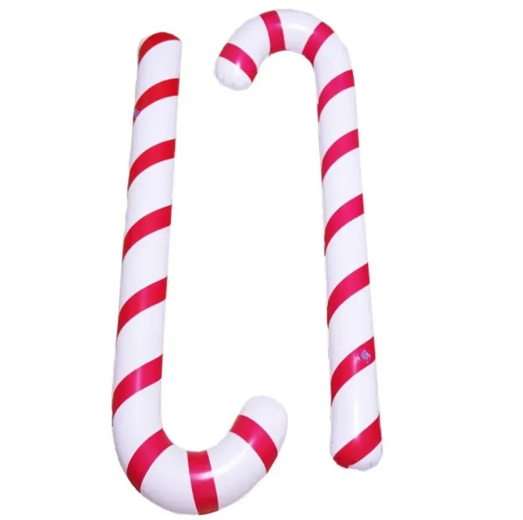 Inflatable Christmas Canes Classic Lightweight Hanging Decoration Lollipop Balloon Xmas Party Balloons Ornaments Adornment Gift 88cm/35inch SN6269