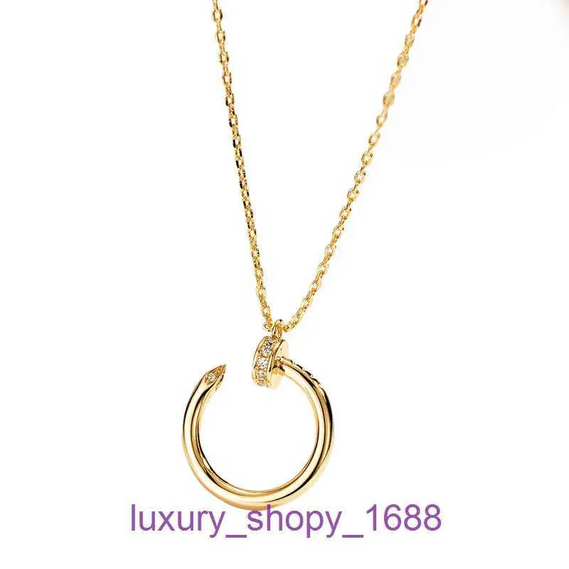 Pendant Necklace Car Tires's Collar Designer Jewelry Fashionable Titanium Steel Nail Smooth Necklace Light Luxury and Versatile With Original Box