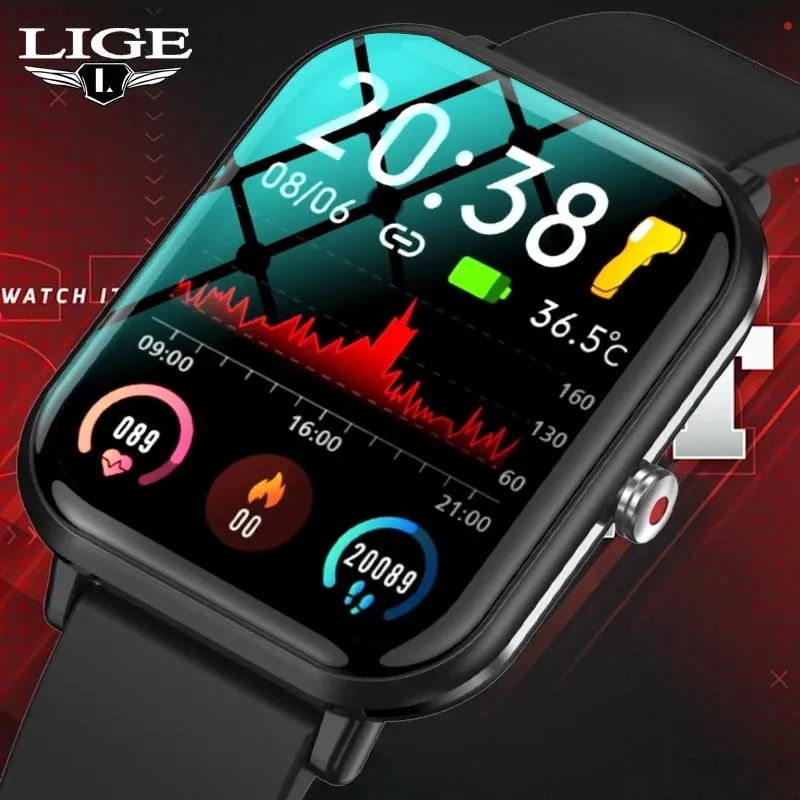 Orologi LIGE 2022 Nuovo quadrante personalizzato Sport Smart Watch da uomo IP68 Impermeabile frequenza cardiaca Pressione sanguigna Smartwatch da donna per Android IOS