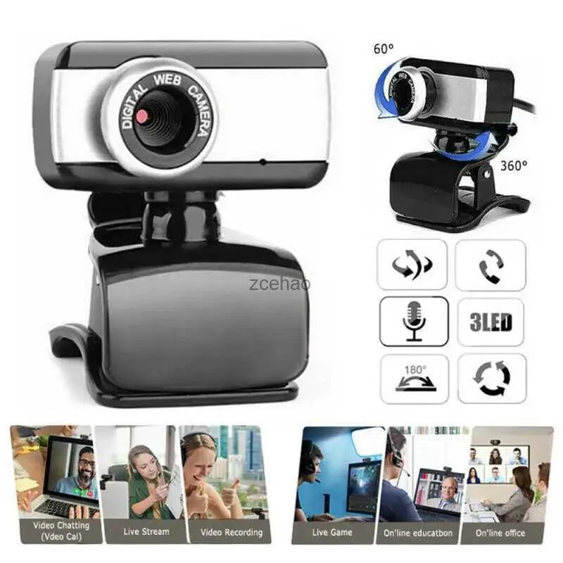 Webcams New Portable 1080p Computer Camera With Microphone Video Cameras Universal Webcam For Laptop Desktop Conference Webcam CameraL240105