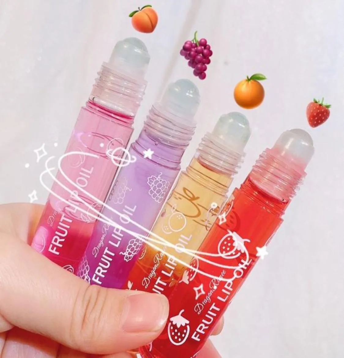 Rollon huile de fruit liquide rouge à lèvres baume huile pour les lèvres hydratant miroir Transparent longue durée hydratant brillant maquillage S1072202500