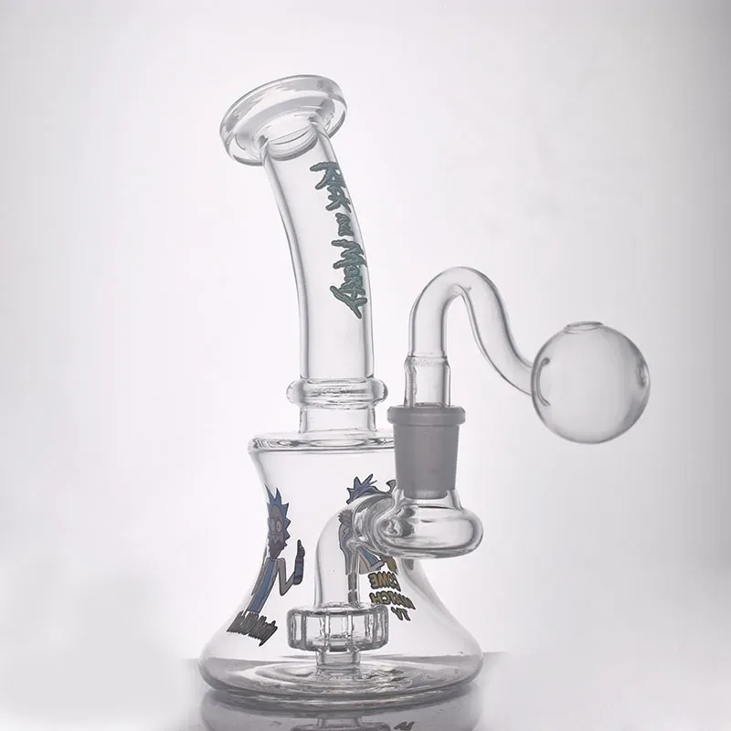 Recycler beker Waterpijpen waterpijp Bloem Decor Kamer Dab Rig Handgeblazen Kegel Basis roken Waterleidingen met 14mm tabak Kom glas olie LL