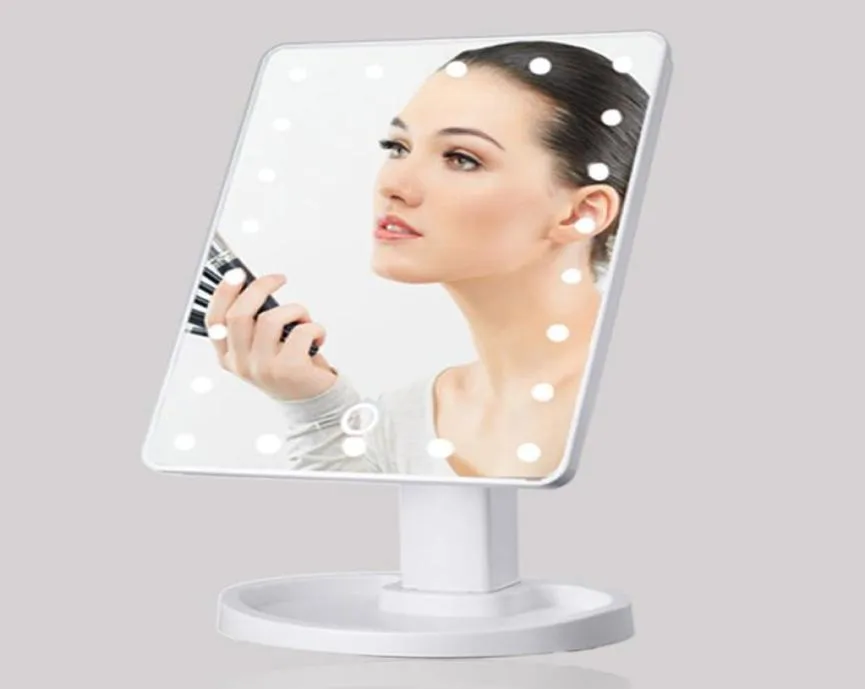 Spiegels 360 graden rotatie Make-upspiegel Verstelbaar 16/22 Leds Verlichte LED Touch Sn Draagbare lichtgevende cosmetische spiegels5013463