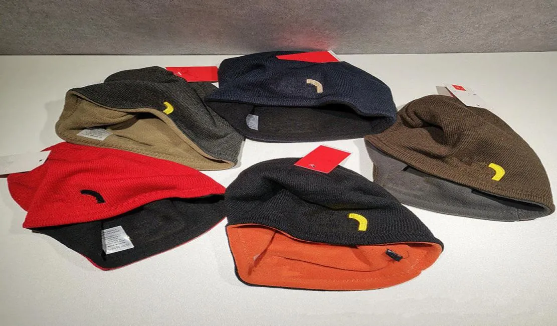 Bonnets unisexes chapeaux tricotés réversibles hiver polaire crâne casquettes Bonnet double face porter chapeau de fête mode lettre Beanie hommes femmes 4975569