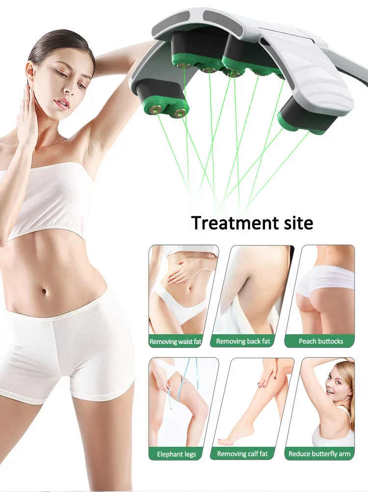 Non-invasive 10d Rotating Emerald Laser Fat Remover Body Slimming Machine 10 Heads Diode 532nm Green Light Laser Cellulite Removal Cold Laser Machine Non-invasive 10d cold laser fat remove machine green light - Honkay laser fat removal,lipo laser fat removal,laser lipo fat loss,lipo laser,lipo laser machine