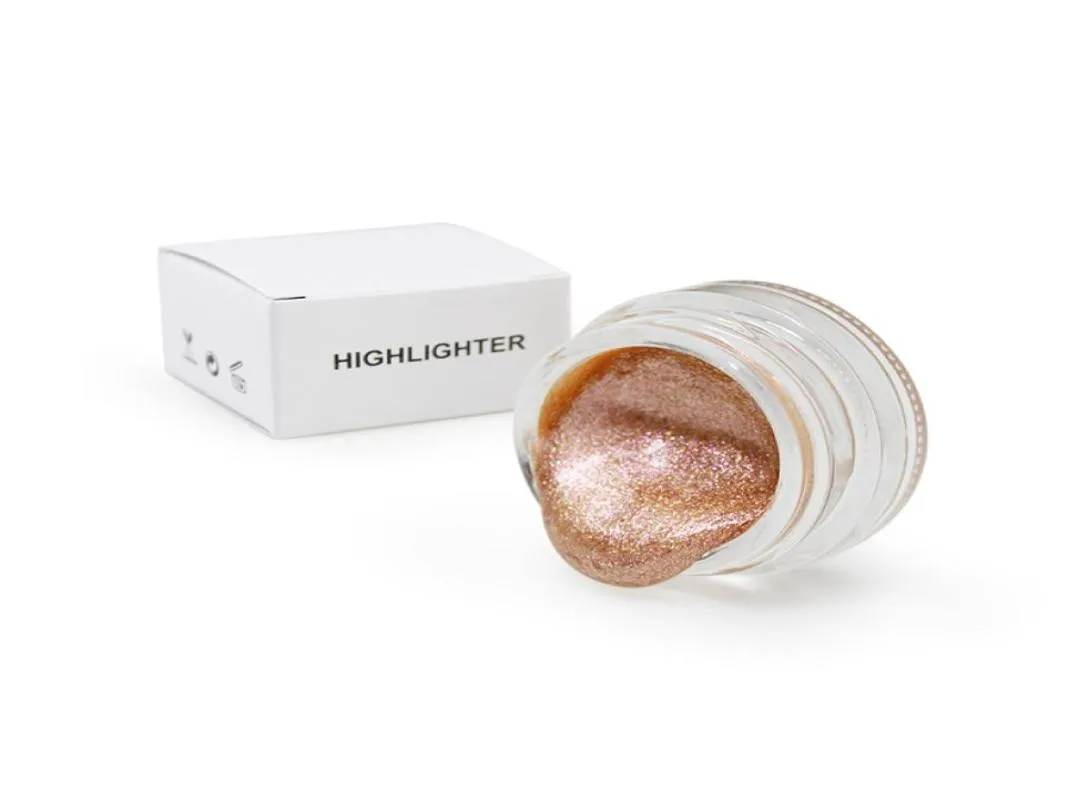 Private Labeled Makeup Glitter Liquid Highlight Gel 7 colors Waterproof Shinny Creamy Highlighter Cosmetics for Eyes Cheekbone Bri9327313