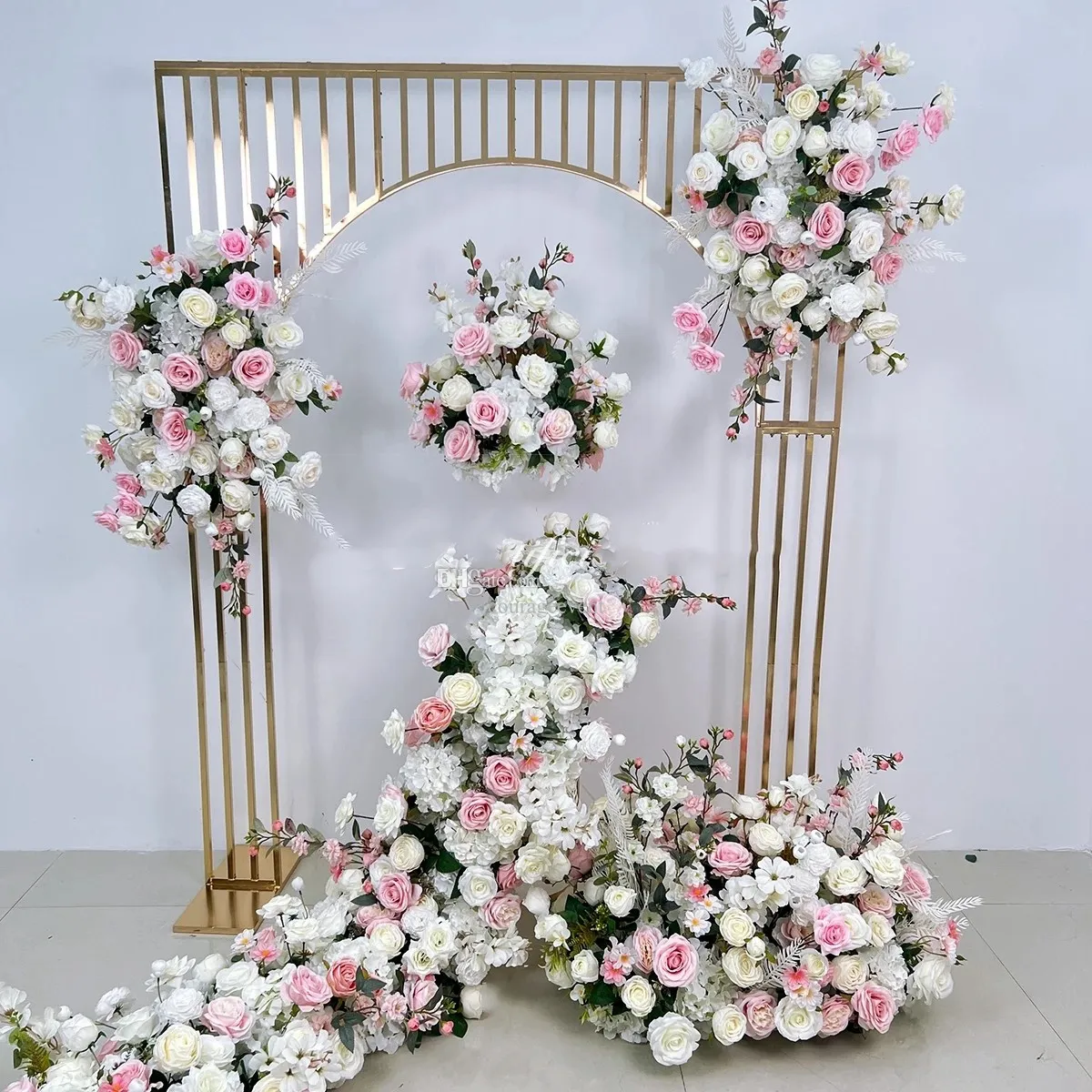 no stand )Floral Flower Backdrop for Photography Baby Shower Bridal Wedding Birthday Party Decor Photo Background Mariage Ceremony Props