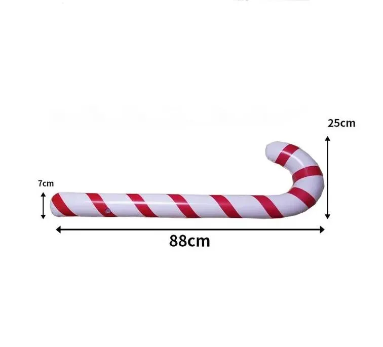 Inflatable Christmas Canes Classic Lightweight Hanging Decoration Lollipop Balloon Xmas Party Balloons Ornaments Adornment Gift 88cm/35inch SN6269