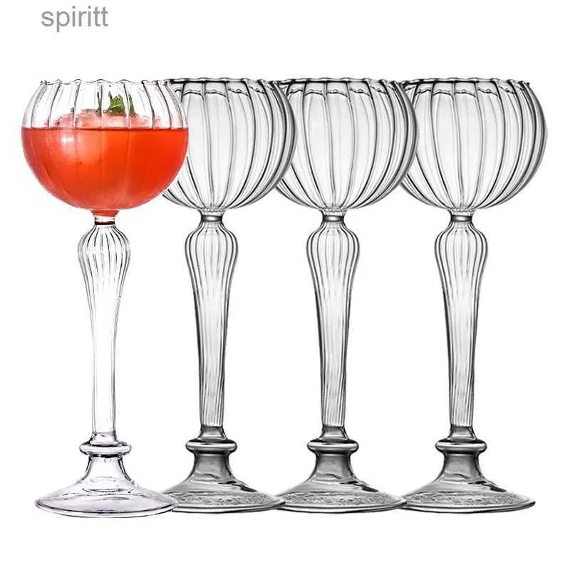 Weingläser, 4 Stück, kreatives Kürbis-Cocktailglas, Weinglas, Wasserbecher, 300 ml, geeignet für Familie/Bar/Party YQ240105