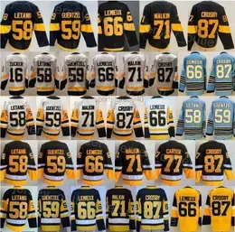 Hot Men Reverse Retro Hockey 87 Sidney Crosby Jersey Blank 71 Evgeni Malkin 66 Lemieux 59 Jake Guentzel 58 Kris Letang 16 Jason Zucker Classics````Shirthot Cheep