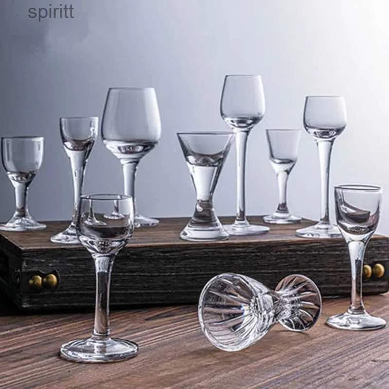 6pcs Crystal Wine Glasses Brandy Snifters Creative Spirits Mini