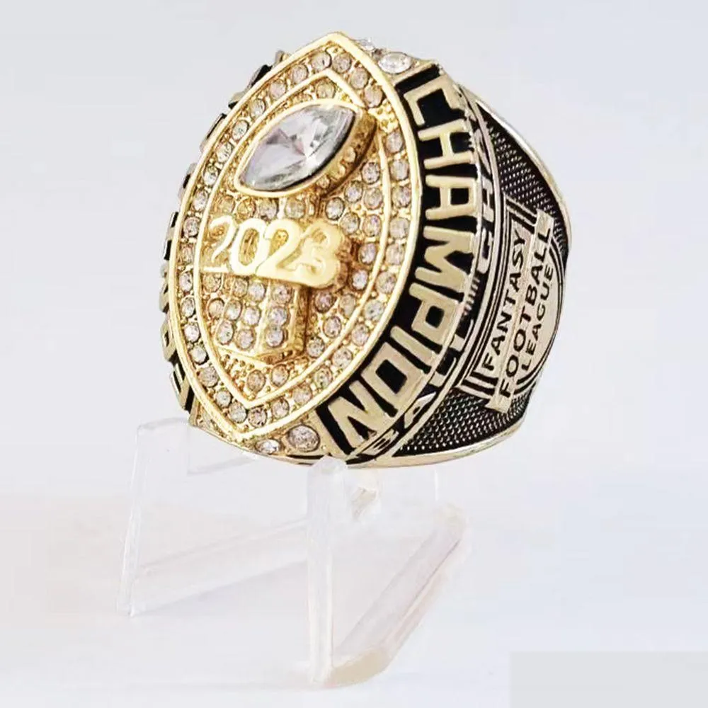 Pierścienie zespołowe 2023 Fantasy Football Ring FFL Champion Drop Reliody Biżuter