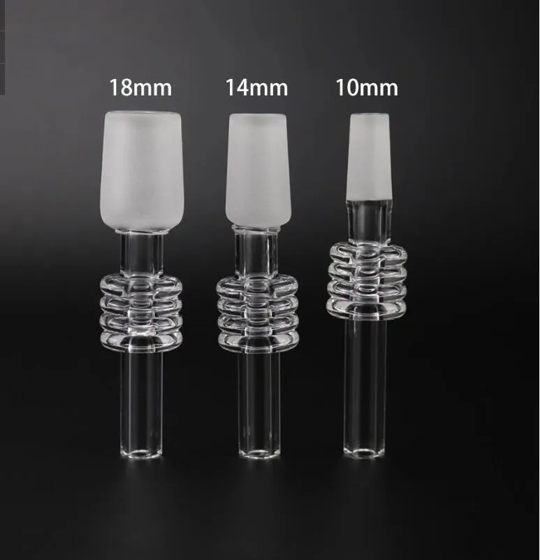 Chiodo con punta in vetro per tubo in silicone per collettore di nettare 10mm 14mm 18mm Giunto maschio per tubo da fumo E-Nail