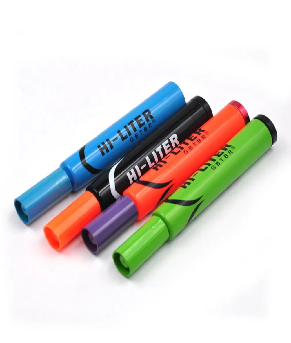 Hi-Liter-Pfeifenmarkierungsstift Stash SmokingTobacco Cigarette Metal Sneak A Toke Click N Vape Pipe3361503