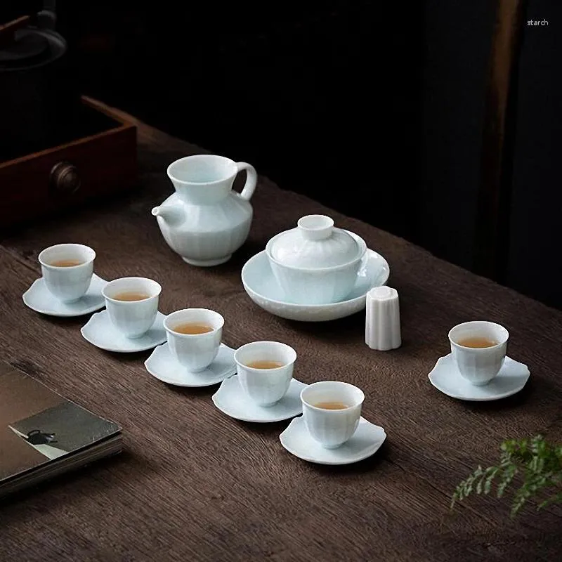 Service à thé PINNY chinois céladon service à thé porcelaine porcelaine rétro bol pigmenté théières de haute qualité