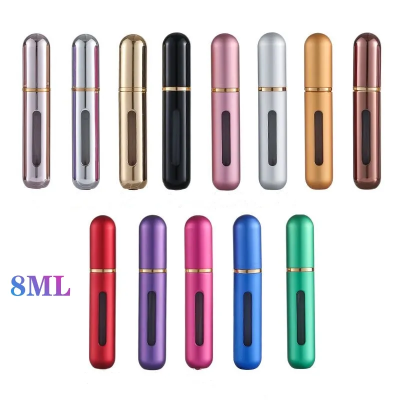 Perfume Bottle Empty 8ml Portable Mini Refillable Atomizer Bottles Refillable Spray Colorful Scent Pump Case High Quality Carry With you Less Space Dropshipping