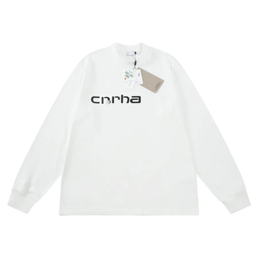 Designer de capuz masculino Capuz de mangas compridas no início da primavera nova letra impressa Pullover de pescoço redonda simples e elegante e elegante e versátil camisa de base