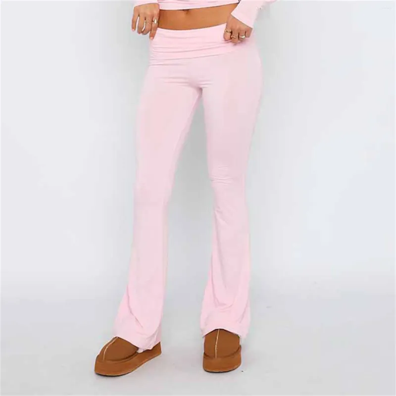 Women's Pants Casual And Fashionable Low Waisted Slimming Solid Maternity Yoga Tall Length For Women Pockets