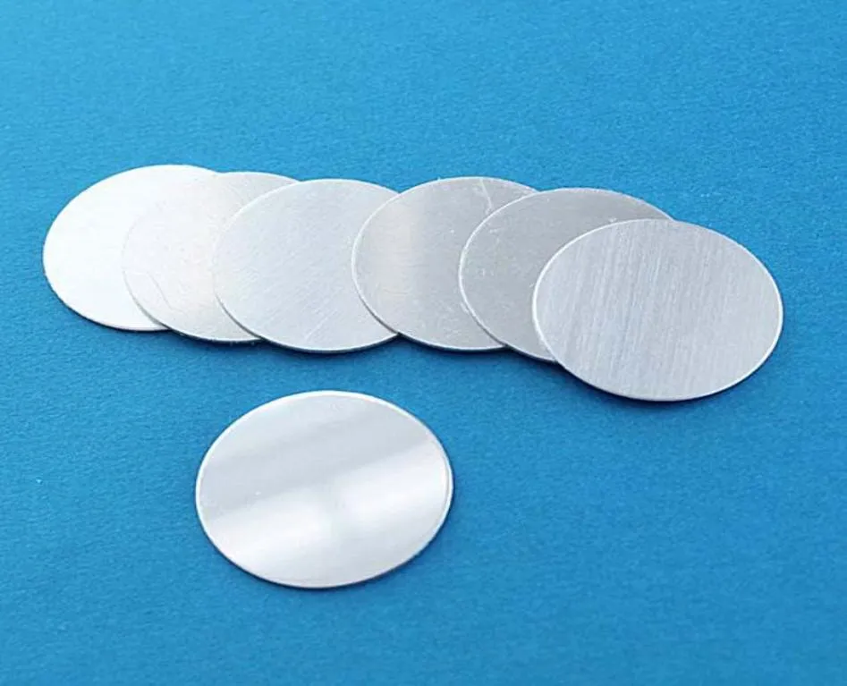 Aluminium Stamping Taggar Mirror Finish Gray Round Circle Disc Tags Blank 58mm 0758LT Drop 2349153