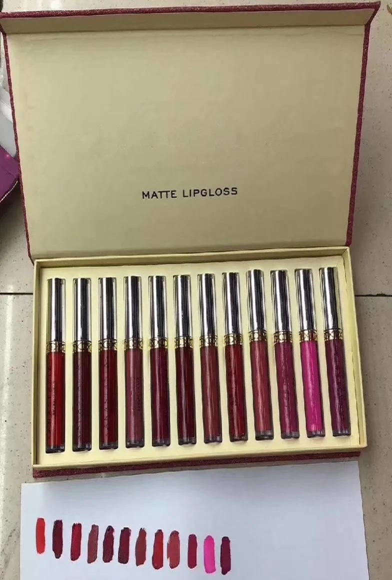 2021 Makeup Lip Gloss 12colorset MAQUILLAGE MARKE MAKTE UP Matte Lipgloss Set5713699