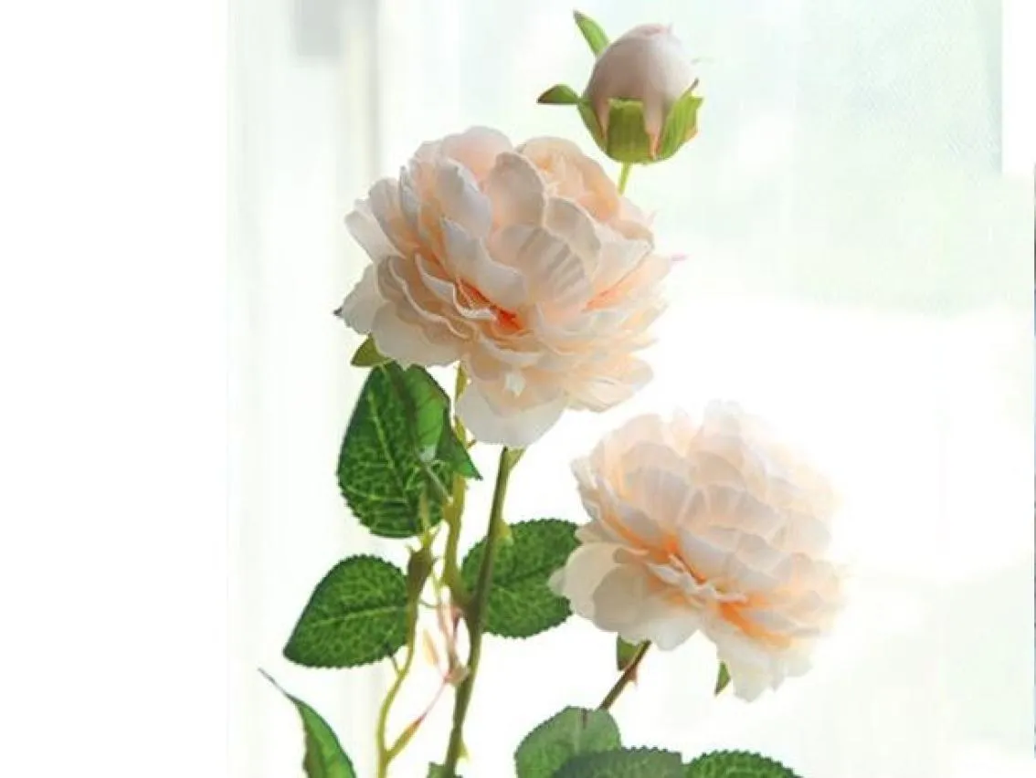 61 cm Artificial Flower Rose Silk Mariage Birthday Party Western Rose Wedding Flowers Ranunculus Asiaticus Branch Home Decor2649874