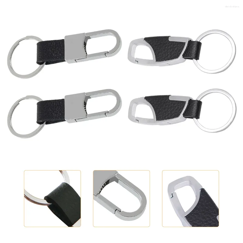 Keychains 4 Pcs Key Chain For Men Car Handbag Zinc Alloy Clip Personalized Ring Man Retro Purse