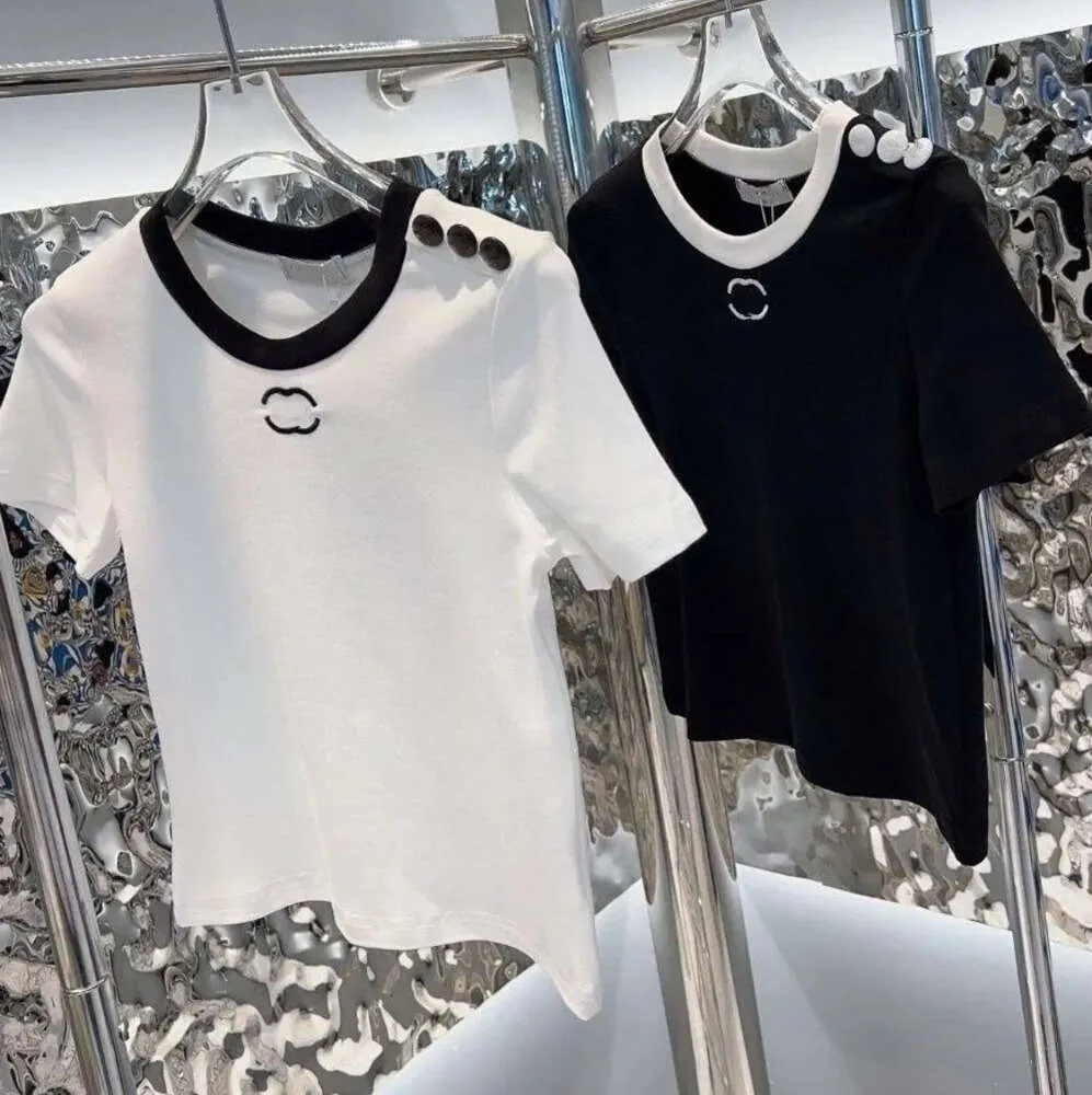 Womens T Shirt Designer para mulheres camisas com letra e ponto moda camiseta letras bordadas verão manga curta tops camiseta mulher roupas s-l 4157