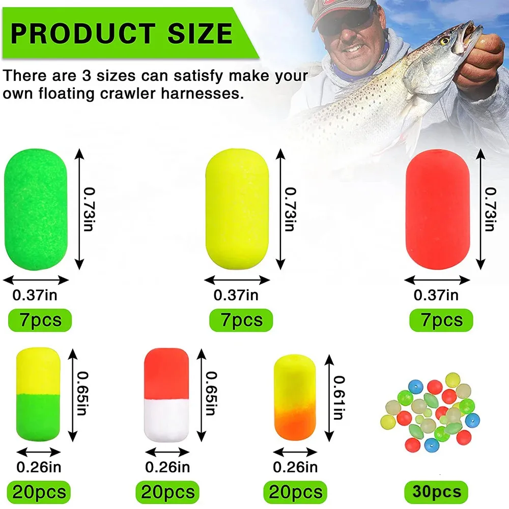 Foam Floats Beads Kit Fishing Floating Bobbers Surf Live Bait Walleye Rig  Making Accessories Tackle 240108 From Chao07, $9.22