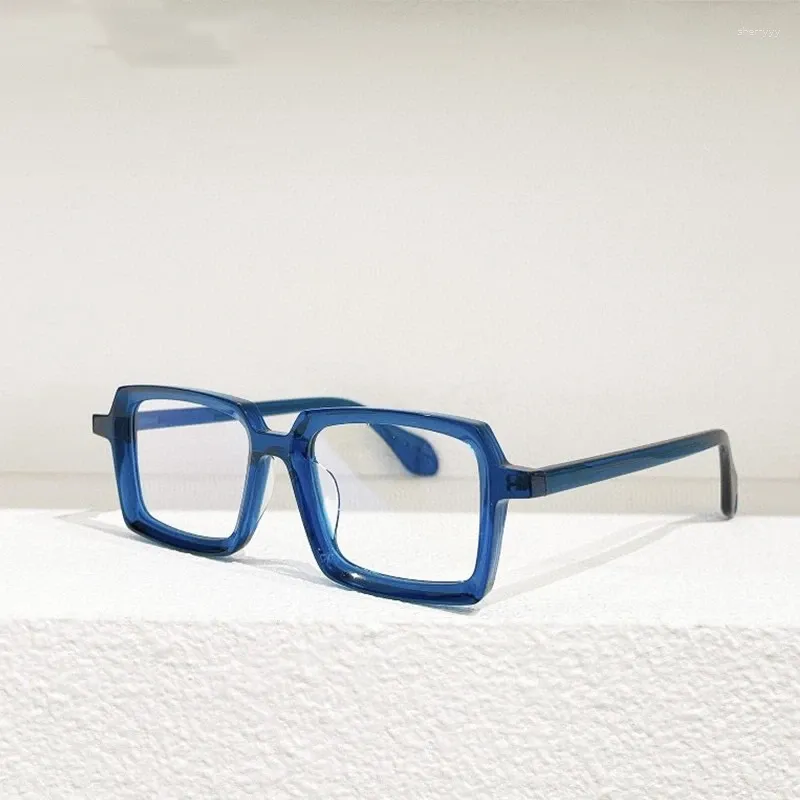Güneş Gözlüğü Çerçeveleri Theo Mille 86 İtalya Modaya Modaya Modaya Gizli Lüks Markalar Yüksek kaliteli Asetate Kare Kalın Gözlük Gösterge Çerçeve Erkek Kadınlar