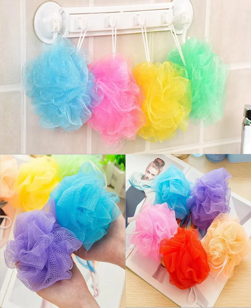 Multicolour Bath Ball Shower Body Bubble Exfoliate Puff Sponge Mesh Net Ball Cleaning Bathroom Accessories Home Supplies WX94447593701