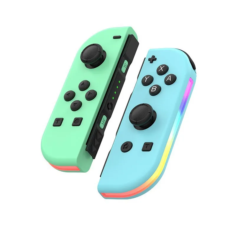 Drahtloser Bluetooth-Gamepad-Controller für Switch-Konsole/Joycon NS Switch Gamepads Controller Joystick/Nintendo Game Joy-Con mit bunter RGB-Beleuchtung