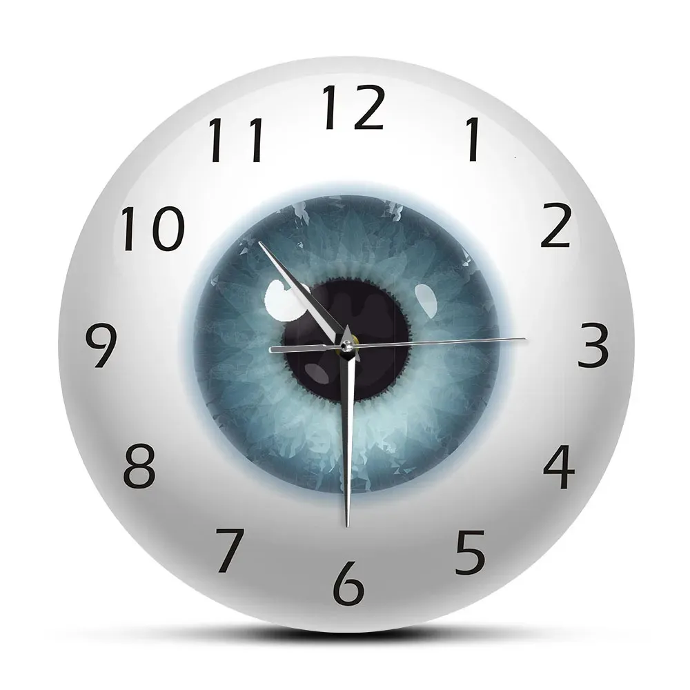 The Eye EyeLiTH With Beauty Contact Pupil Core Sight View Ophthalgology Mute Wall Clock Store Optical Store Novelty Walk Watch Gift 240108