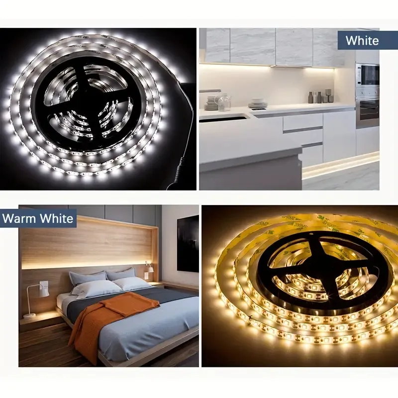 Bande lumineuse esthétique pour décoration de pièce, décoration de Noël, chambre à coucher, placard, cuisine, TV, anneau lumineux d'ambiance, lampe murale au néon, étanche, alimentée par USB