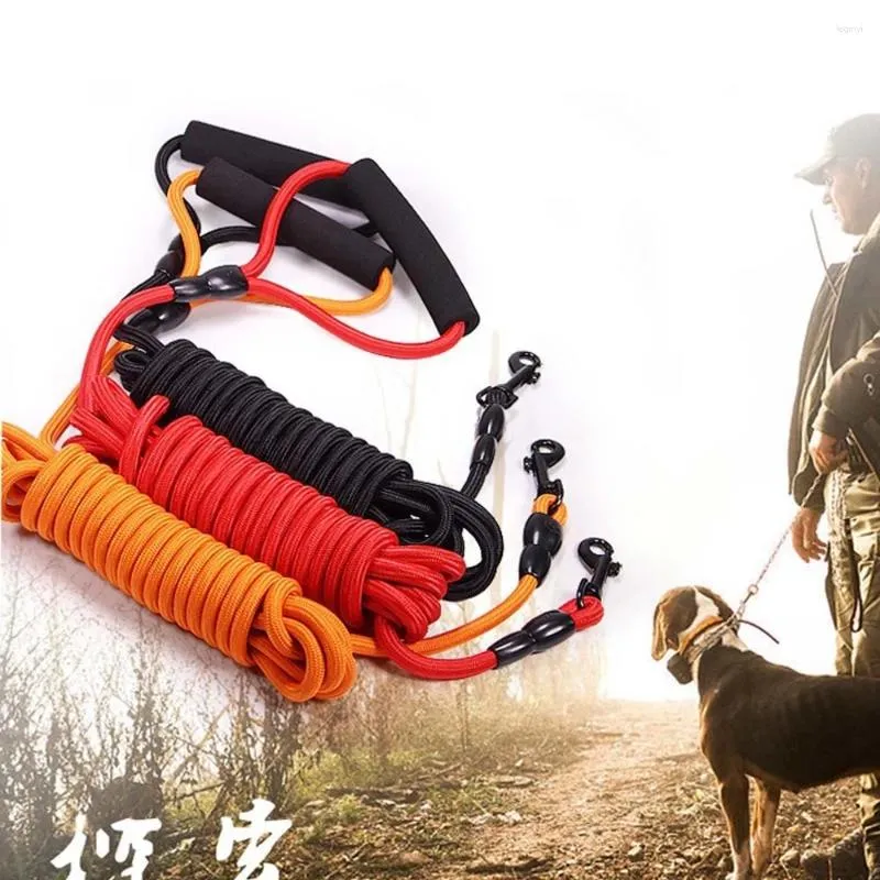 Dog Collars 2M/5M/10M Nylon Leash Long Pet Strong Lead Outdoor Training Puppy Small Medium Large Big Dogs Lanyard Rope
