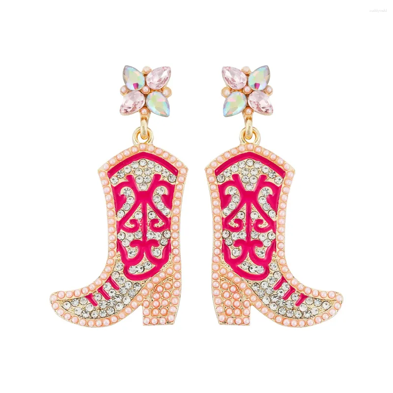 Dangle Earrings Dvacaman Cowgirl Boots Rice Beads Shape Ear Jewelry For Women Girls