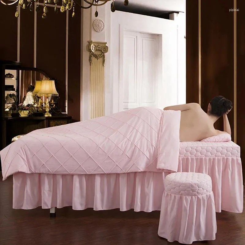 Ensembles de literie Massage Spa linge de lit épais draps couvre-lit housse de couette 4-6 pièces ensemble de Salon de beauté de haute qualité taille personnalisée # s