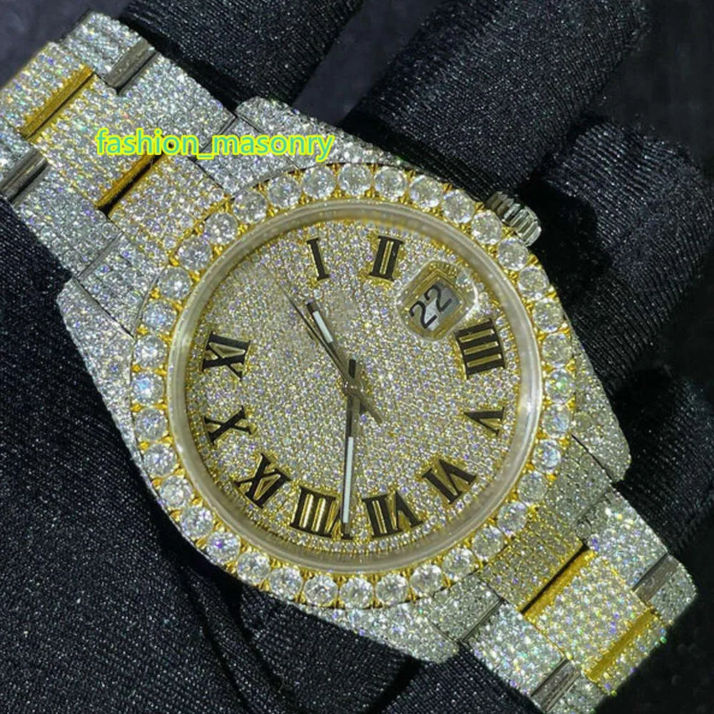 Custom Brand Iced Out VVS Moissanite Mechanical Watch