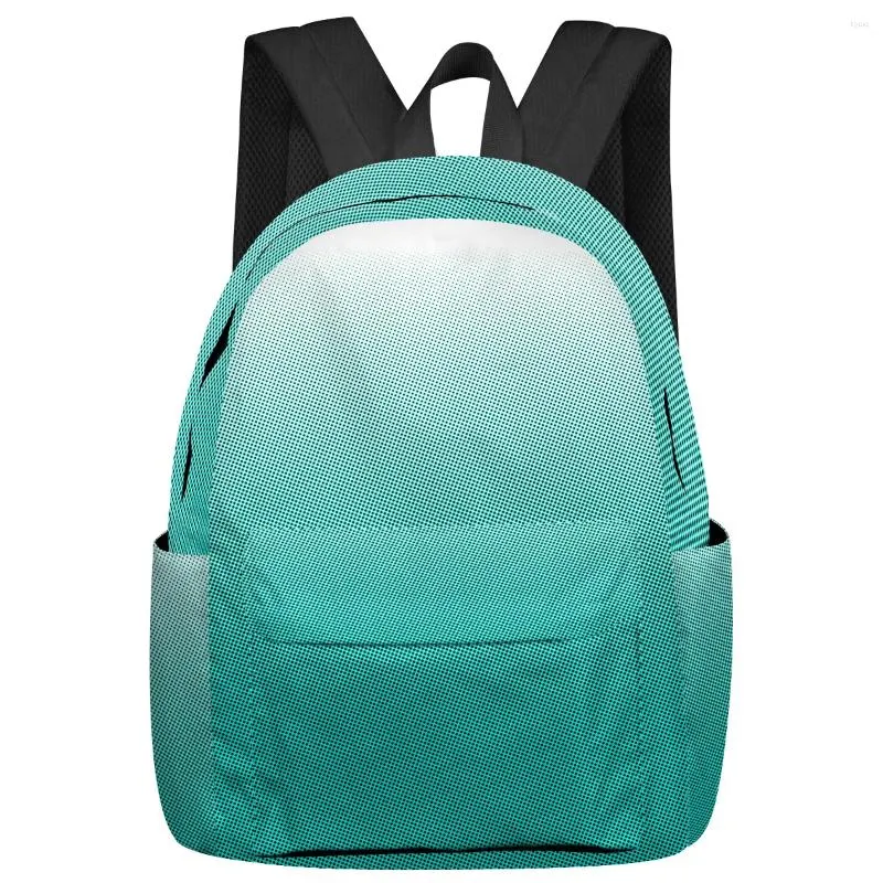 Sac à dos dégradé vague Point bleu femmes homme sacs à dos étanche voyage école pour étudiant garçons filles ordinateur portable livre Pack Mochilas