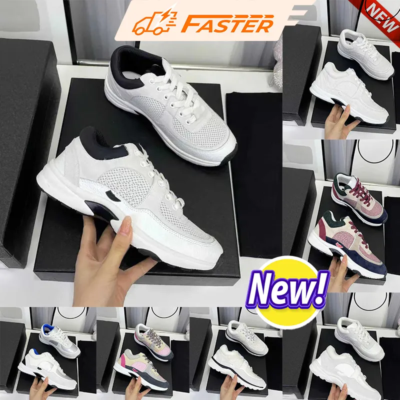 Luxus Chan Designer Casual Laufschuhe Sneakers Vintage Wildleder Leder Trainer Mode Stil Patchwork Schuhe Plattform Druck EUR39-44 Schuhe