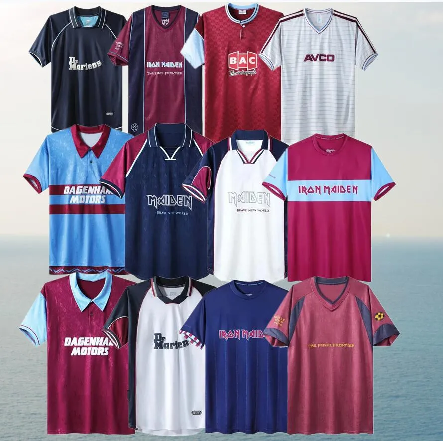 Jerseys de football 91 West Centenary Retro Cole 92 95 97 DI CANIO Lampard Dicks 1999 2000 camiseta 100 th 99 Home Hams 1986 manches longues 1995 97 2001 1991 1992 1993 1995 1997