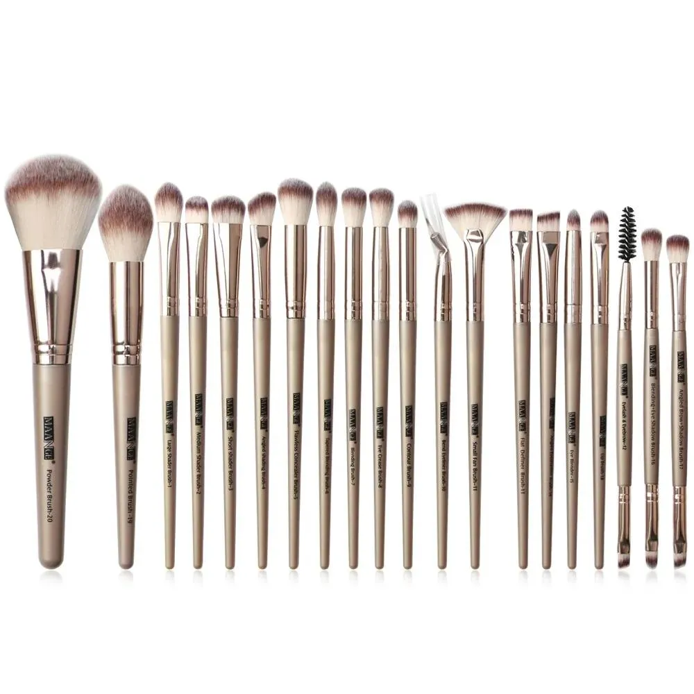 Borstar 20st Maange Professional Makeup Borstes Kit Cosmetic Powder Blush Brow Lip Eye Shadow Foundation Brush Make Up Full Set Tools