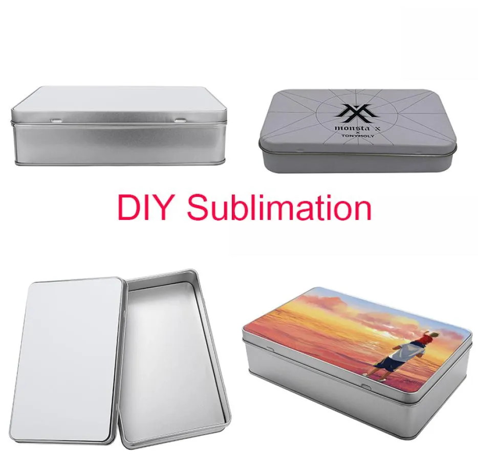 Creative 3 Styles Sublimation Tin Boxes Candy Can Makeup Storage Box Blank DIY PO Festival 선물을위한 선물 8672452