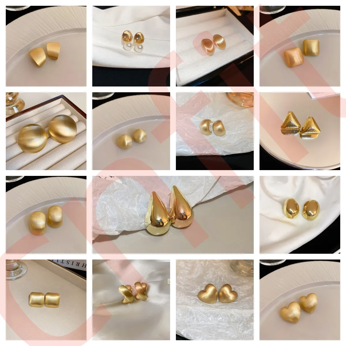 Orecchini a bottone in oro di lusso Orecchini di design per donne orrose ragazze orecchini a bottone set Orecchini di gioielli firmati San Valentino Regalo di fidanzamento per la sposa Stile punk