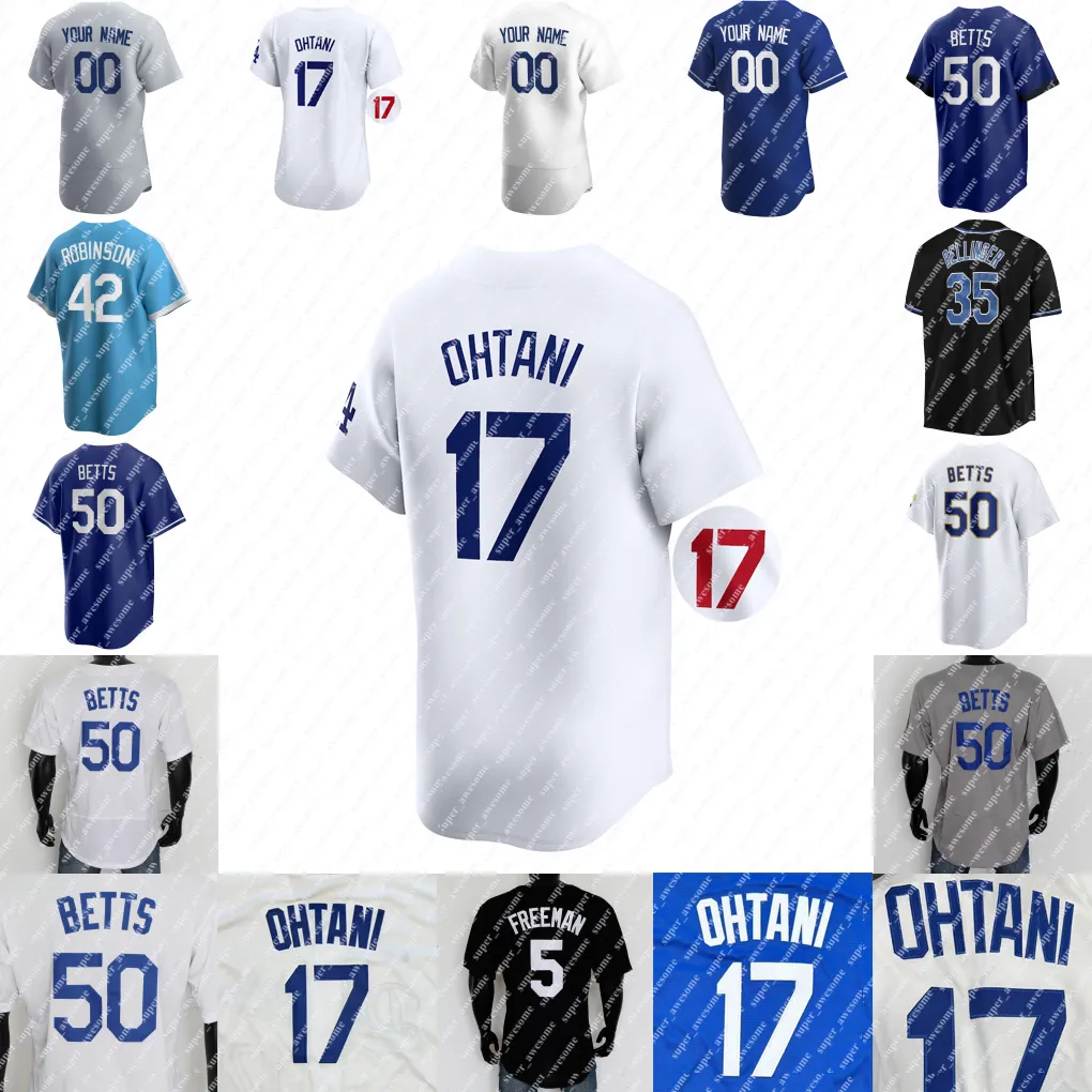 Shohei Ohtani البيسبول القميص Mookie Betts Freddie Freeman Yoshinobu Yamamoto James Outman Gavin Lux Walker Buehler Tyler Glasnow Max Muncy Will Smith Chris Taylor