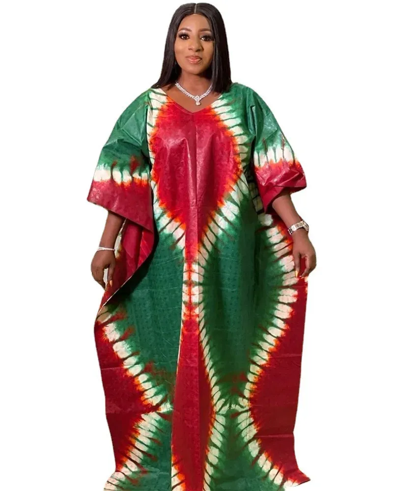 S5XL African Dresses for Women Spring Summer Africa Polyester Printing Plus Size Long Dress Robes Clothes 240109