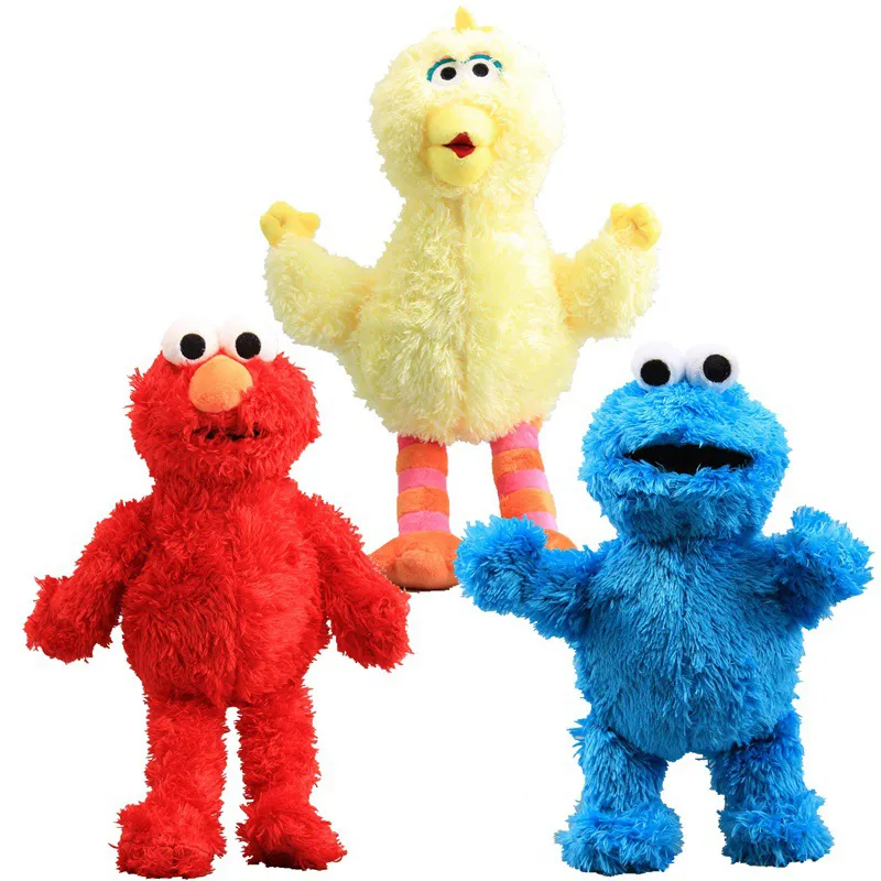 Factory wholesale 3 styles 30 cm Sesame Street plush toy Elmo anime peripheral doll children's favorite gifts